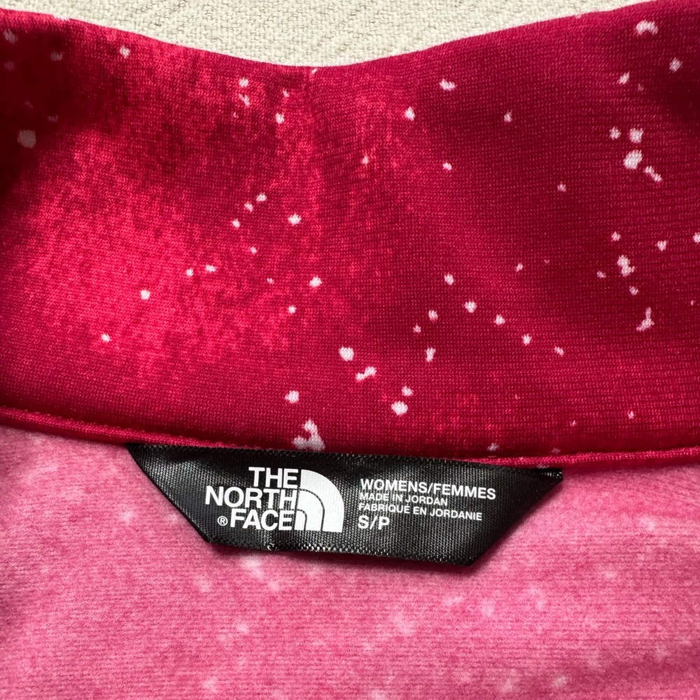 The North Face Hot Pink Constellation Print Fleece Long Sleeve 1/4 Zip Top S - Picture 7 of 9